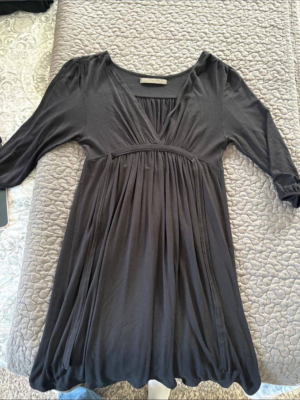 Zara Black A-Line Empire Waist Dress